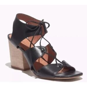 Madewell The Rooney Leather Lace-Up Sandals Size 8